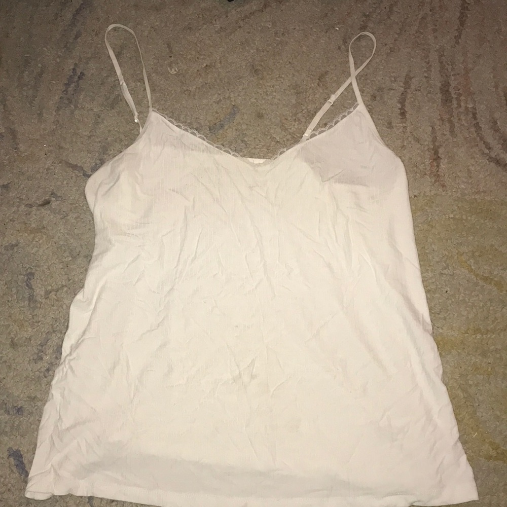 Flowey white tank top